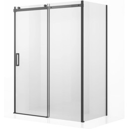 Душевое ограждение Ambassador Benefit 160x80 см 19021205HB-80HB (стекло 8 мм) чёрный/прозрачное - фото 