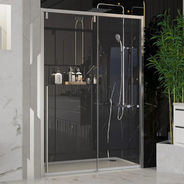 Душевая дверь Ambassador Intense 160 см 110021105IX (стекло 8 мм) хром/прозрачное - фото 