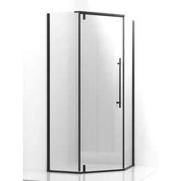 Душевое ограждение Ambassador Ritz 100x100 см 112011203 (стекло 8 мм) чёрный/прозрачное - фото 