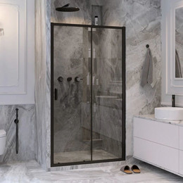 Душевая дверь Ambassador Forsa 110 см 17021217AB, чёрный/прозрачное - фото 