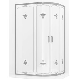 Душевое ограждение Ambassador Royal 120x90 см 18015102, хром/белое - фото 