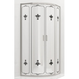 Душевое ограждение Ambassador Royal 100x100 см 18015105, хром/белое - фото 