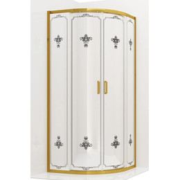 Душевое ограждение Ambassador Royal 100x100 см 18015305, золото/белое - фото 