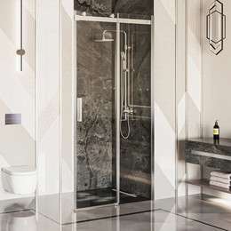 Душевая дверь Ambassador Benefit 130 см 19021102HX (стекло 8 мм) хром/прозрачное - фото 