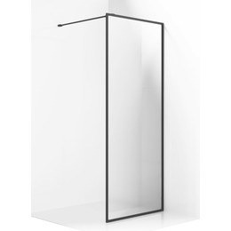 Душевая перегородка Ambassador Walk-in 70 см 15031221 с кронштейном (стекло 8 мм) чёрный/прозрачное - фото 