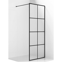Душевая перегородка Ambassador Walk-in 70 см 15031243 с кронштейном, чёрный/прозрачное - фото 