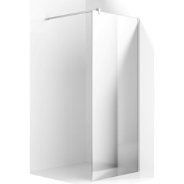 Душевая перегородка Ambassador Walk-in 90 см 15033123 с кронштейном (стекло 8 мм) хром/зеркальное - фото 