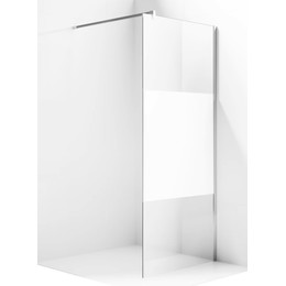 Душевая перегородка Ambassador Walk-in 100 см 15034127 с кронштейном (стекло 8 мм) хром/узор - фото 