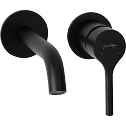 Смеситель для раковины настенный Jacob Delafon Elate E28318-BL, черный матовый - фото 