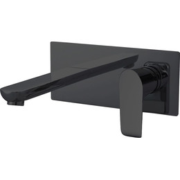 Смеситель для раковины настенный Vincea Esse VBFW-1E1MB, черный матовый - фото 
