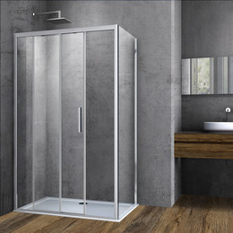 Душевое ограждение Vincea Soft 150х100 см VSR-3SO1015CL, хром/прозрачное - фото 