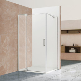 Душевое ограждение Vincea Extra 100-110x90 см VSR-1E101190CL (стекло 8 мм), хром/прозрачное - фото 