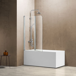 Шторка для ванны Vincea 114 см VSB-12114CL, хром/прозрачное - фото 