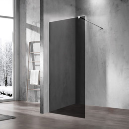 Душевая перегородка Vincea Walk-In 80 см VSW-1H800CG (стекло 8 мм) с кронштейном в комплекте, хром/тонированное - фото 