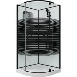 Душевое кабина Grossman Classic 90x90 см GR271, чёрный/узор - фото 