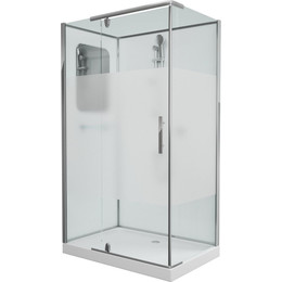 Душевое кабина Grossman Classic 120x80 см GR172QL L, хром/матовое - фото 