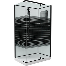 Душевое кабина Grossman Classic 120x80 см GR272QR R, чёрный/узор - фото 