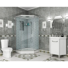 Душевая кабина Niagara Luxe NG-7701DW 90x90 см, серебро/прозрачное - фото 