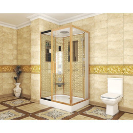 Гидробокс Niagara Luxe NG-7711GL 120x90 см, золото/прозрачное - фото 