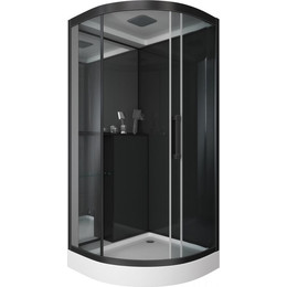 Душевое кабина Grossman 100x100 см GR260, чёрный/прозрачное - фото 