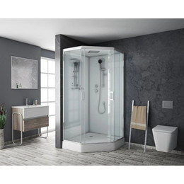 Душевая кабина Niagara Premium NG-6001-01D 90x90 см, хром/прозрачное (безсиликоновая сборка) - фото 