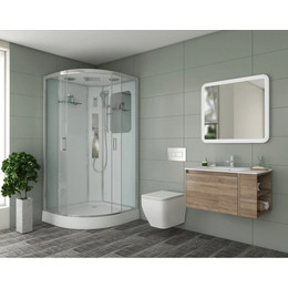 Гидробокс Niagara Premium NG-6001-01G 90x90 см, хром/прозрачное (безсиликоновая сборка) - фото 