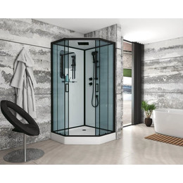 Душевая кабина Niagara Premium NG-6901-01D BLACK 90x90 см, черный/тонированное (безсиликоновая сборка) - фото 