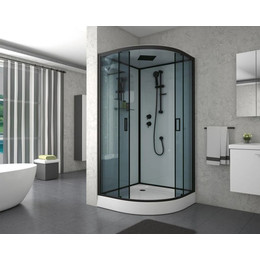 Душевая кабина Niagara Premium 69010134BLACK 90x90 см, черный/тонированное (безсиликоновая сборка) - фото 