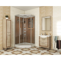 Гидробокс Niagara Luxe NG-7717WD 100x100 см (стекло 5/8 мм), хром/прозрачное - фото 