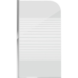 Шторка для ванны Grossman 800х1400 мм GR-100P, хром/прозрачное - фото 