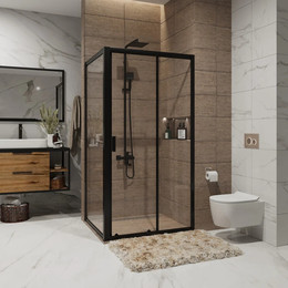 Душевое ограждение Niagara Nova 100x70 см NG-82-10AB-NG-A70B, черный/прозрачное - фото 