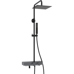 Душевая стойка с термостатом WasserKraft A114.255.218.CB Thermo, черный - фото 