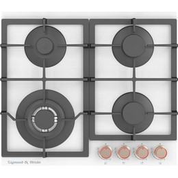 Газовая варочная поверхность Zigmund & Shtain MN 199.61 W (белое стекло) - фото 
