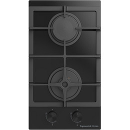 Газовая варочная поверхность Zigmund & Shtain M 26.3 B Domino (чёрное стекло) - фото 