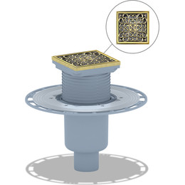 Трап Bronze de Luxe 10x10 см 21962-5902, дизайн-решетка узоры - фото 