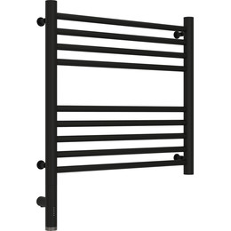 Полотенцесушитель электрический Сунержа Богема 3.0 П9 500x500 мм (прямая перемычка) 31-5804-5050 L, чёрный матовый - фото 