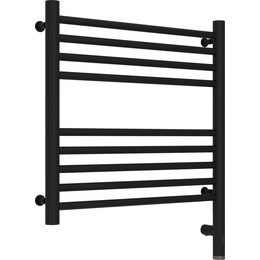Полотенцесушитель электрический Сунержа Богема 3.0 П9 500x500 мм (прямая перемычка) 31-5805-5050 R, чёрный матовый - фото 