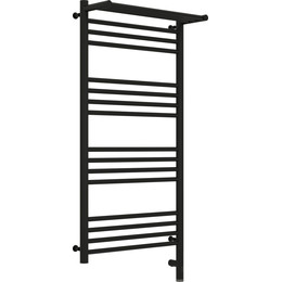 Полотенцесушитель электрический Сунержа Богема с полкой 3.0 П16 1000x500 мм (прямая перемычка) 31-5807-1050 R, чёрный матовый - фото 