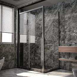 Душевое ограждение Veconi Premium Trento 150x80 см PTC30-SP-15080-GR-01-C4 (стекло 8 мм), графит/прозрачное - фото 