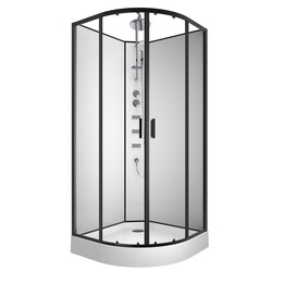 Душевая кабина Loranto Neo 90х90 см CS-21811, чёрный/прозрачное - фото 