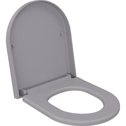Сиденье с крышкой для унитаза Ambassador Abner микролифт 102T20301, серый матовый - фото 