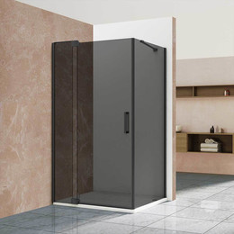 Душевое ограждение Vincea Extra 90-100x90 см VSR-1E901090CGB (стекло 8 мм), черный/тонированное - фото 