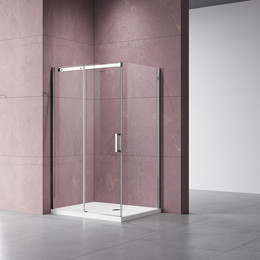 Душевое ограждение Vincea Dice 150x90 см VSR-4D9015CL (стекло 8 мм), хром/прозрачное - фото 