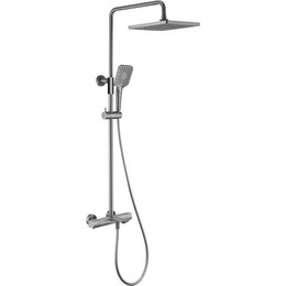 Душевая стойка с термостатом Vincea Next VSFS-1N1TGM, вороненая сталь - фото 