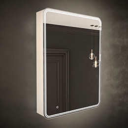 Зеркало-шкаф Art&Max Merano Verona 60 см AM-Ver-600-800-2D-L-DS-F L, bianco lucido - фото 