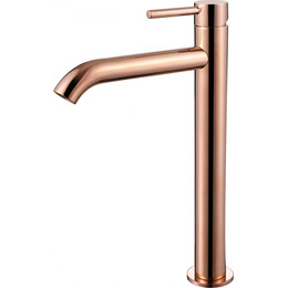 Смеситель для раковины высокий Abber Wasser Kreis AF8111RG, розовое золото, Цвет производителя: золото - фото 