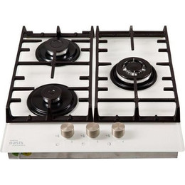Газовая варочная поверхность Oasis P-3GWT (белое стекло) - фото 