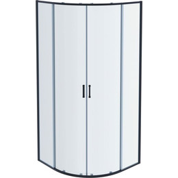 Душевое ограждение Aquatek 90x90 см AQ ARI RO 09020BL, чёрный/прозрачное - фото 