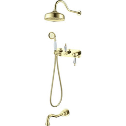 Душевая система для ванны Boheme Imperiale Ripresa 328, золото - фото 