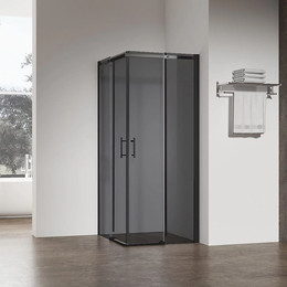 Душевое ограждение Veconi Rovigo Grey 100x80 см RV50B-10080-05-C8, черный/тонированное - фото 